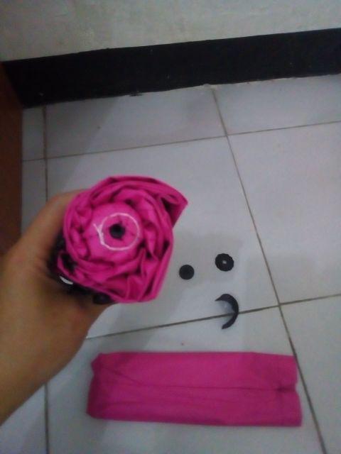 Payung Lipat 3 Polos Warna / Lapis Hitam / Grc / Antiuv / Sablon - 011