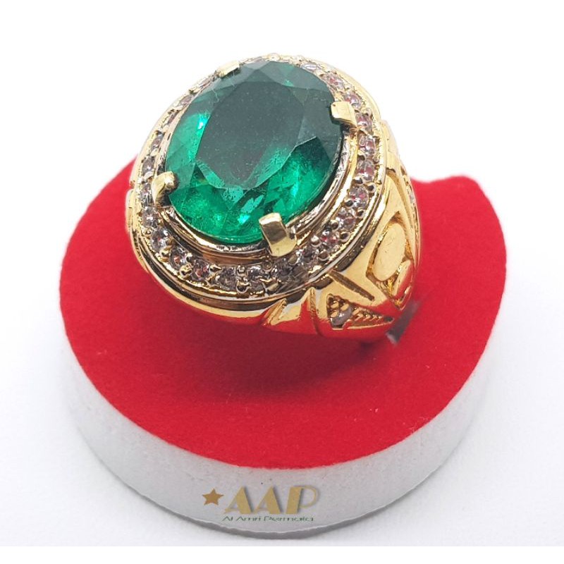cincin zamrud rusia super asli top kristal top giwang