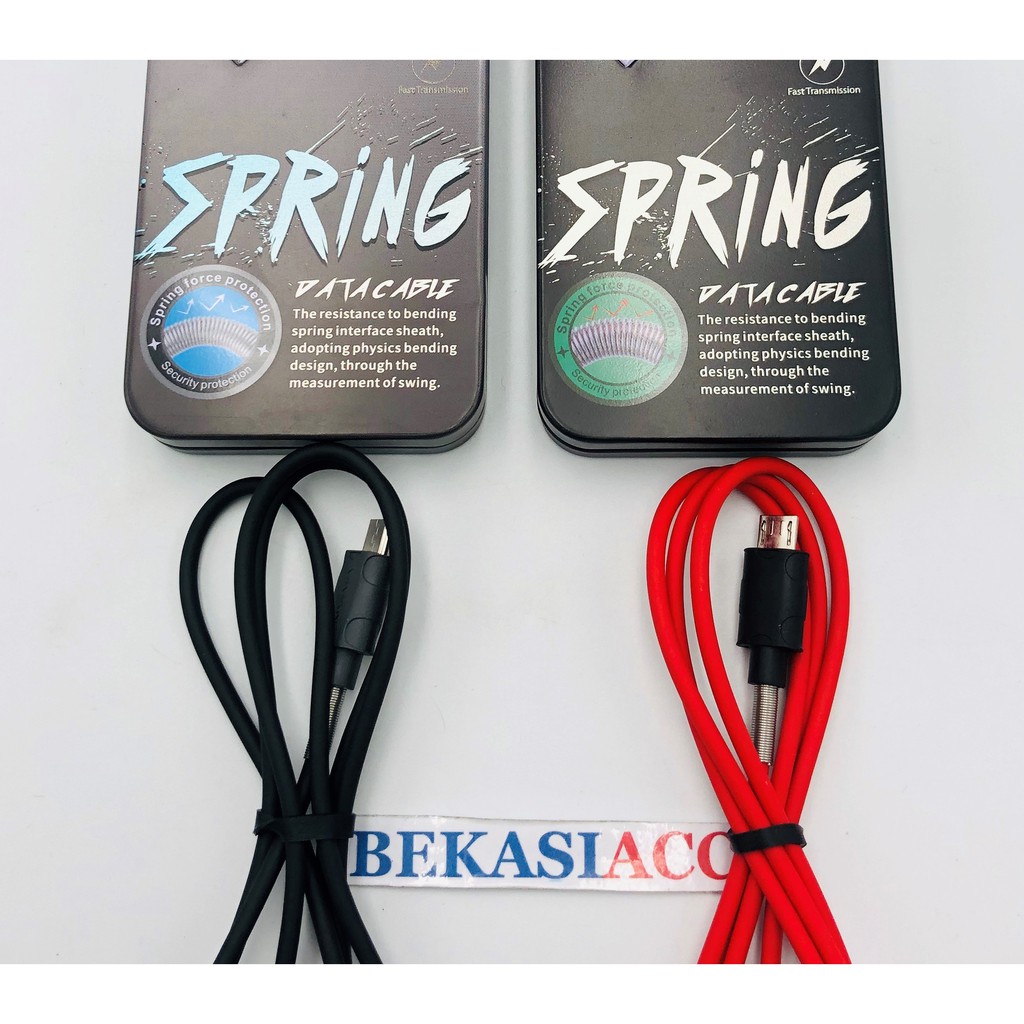 KABEL DATA VIVAN MICRO USB FM100 SPRING 100CM KABEL CHARGER BULAT