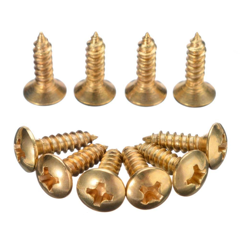 Nanas 50pcs/set Sekrup Pickguard Gitar Emas Hitam Perak Luthier Alat DIY Aksesoris Gitar