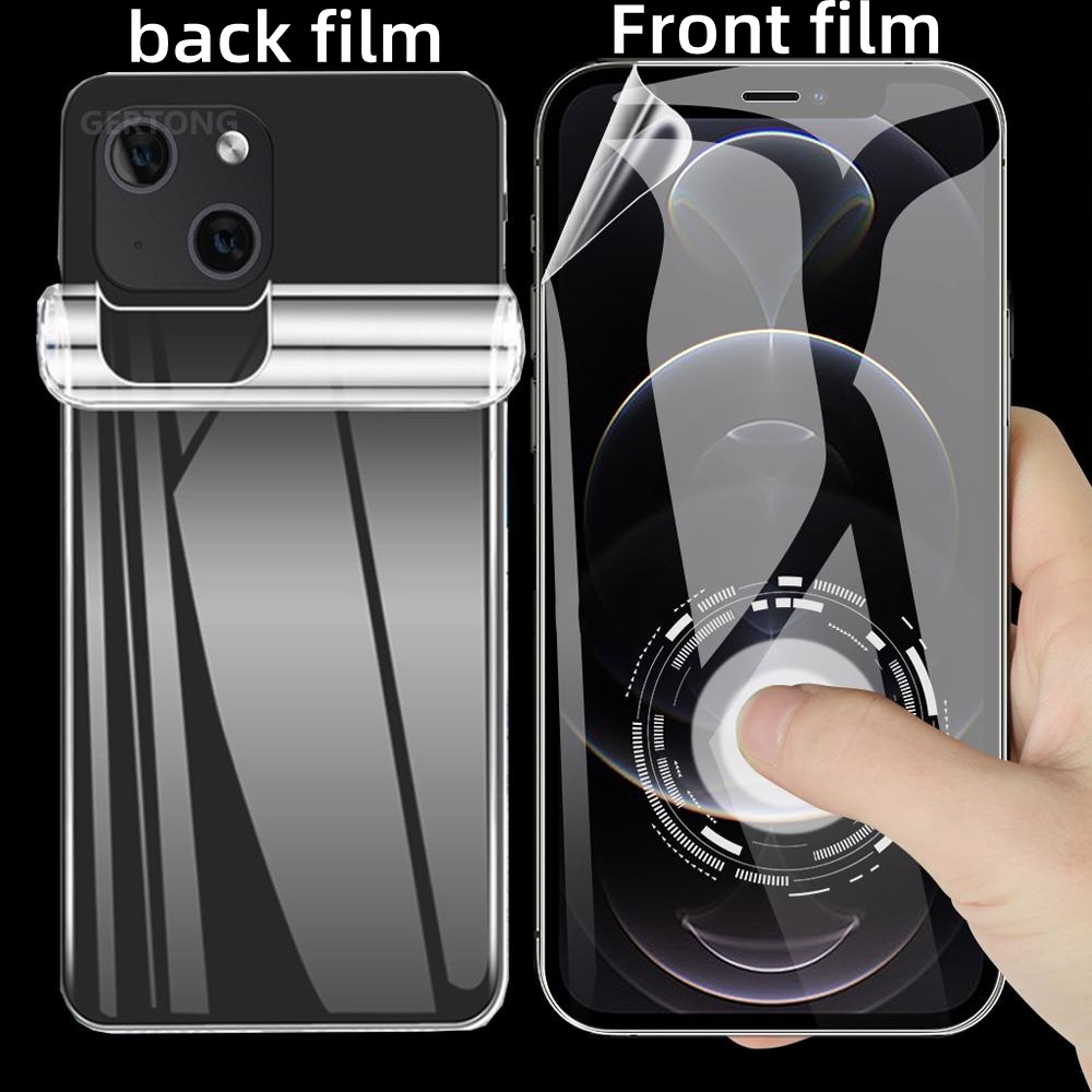 Film Hydrogel Pelindung Layar Depan Belakang Untuk iphone 13 12 11 Pro Max X XS XR XS Max 12 11 Mini 6 6S 7 8 Plus