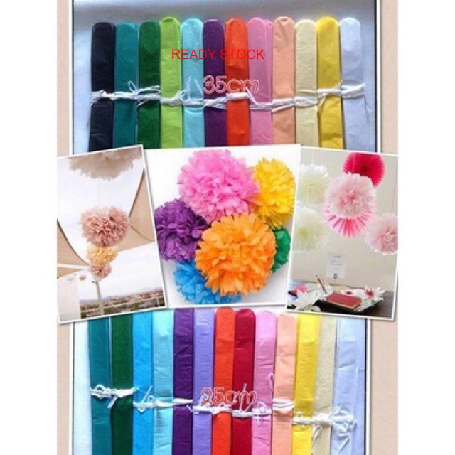 

Pompom Kertas / Pompom Dekorasi / Pompom Gantung / Pompom Ultah Uk 25cm MURAH