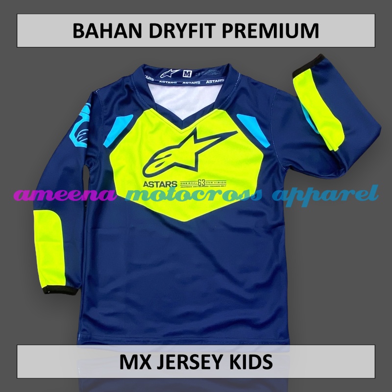 Jersey Cross Anak - Jersey Trail Anak - Jersey Premium Dryfit - Jersey Motocross - Jersey Trabas Anak - Jersey Adventure - AS008