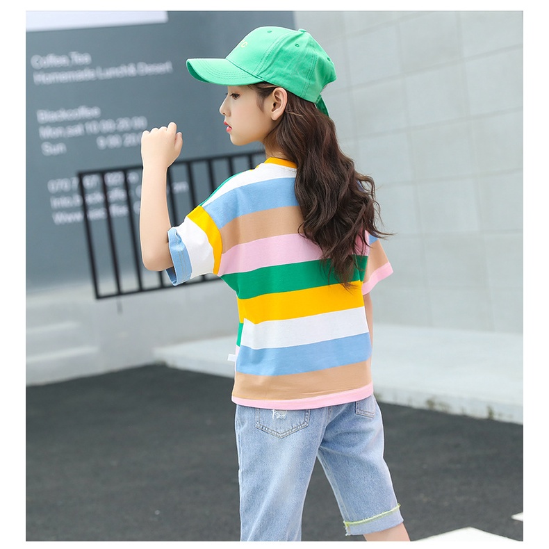 babyfit NUNOO CAT baju setelan anak perempuan celana jeans dengan blus