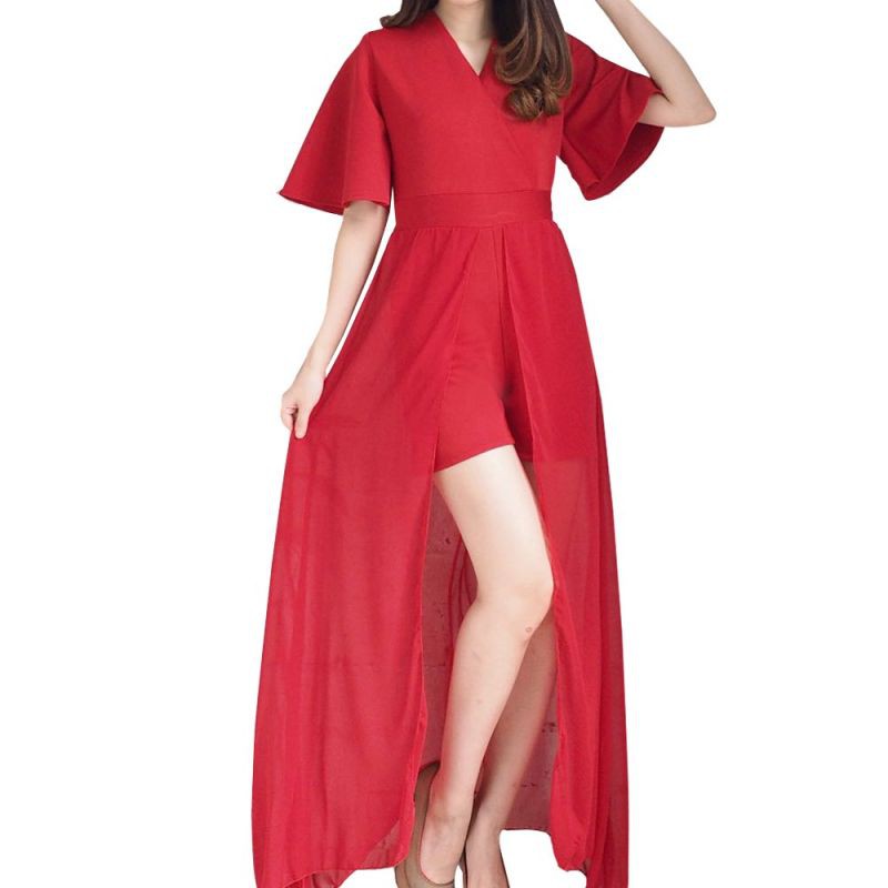 Jumpsuit Polos Wanita Jumpsuit Pesta Formal Baju Natal - Cherish Jumpsuit