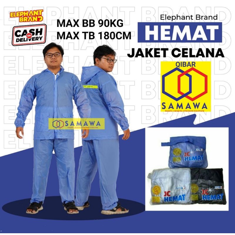 Jas Hujan DEWASA Jaket Celana Elephant Brand HEMAT