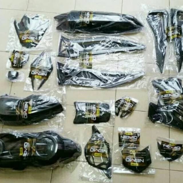 cover body kit aerox 155 20 item full karbon / paket komplit cover body aerox  155 pnp