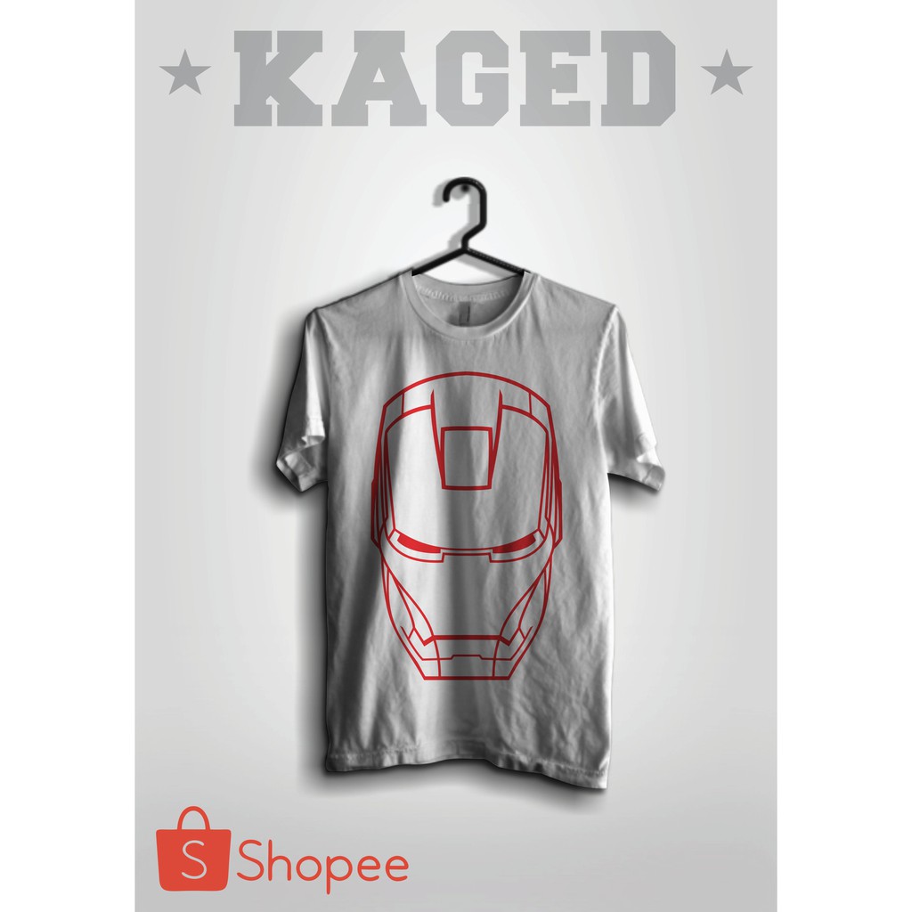 KAOS IRON MAN KAOS IRONMAN KAOS FILM IRON MAN KAOS TOPENG IRON MAN #WARNAPUTIH