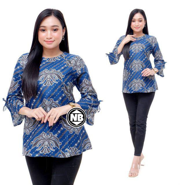 [ TERBARU ] ATASAN BATIK WANITA KERJA KANTOR ORI SHABIRAH BATIKSOLO BLOUSE BLUSEBATIK BATIKMODERN.,-Nb7