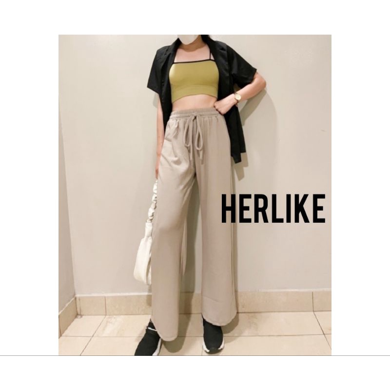 Yuri kulot  / kulot knit import /Celana Knit Import / Flexible/kulot wanita/kulot dewasa /celana panjang-7