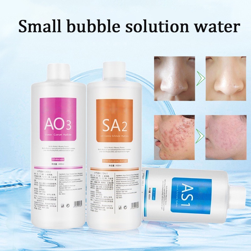 Hydra Serum Hydra Peel Solution AS1 SA2 AO3 Diluting  Hydro Aqua Peel Oxy Bubble Abeluna 400ML