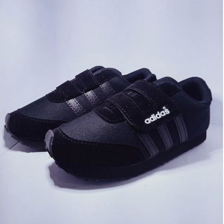 sepatu adidas anak hitam sekolah cewe cowo tk sd smp laki perempuan size 24 41 murah