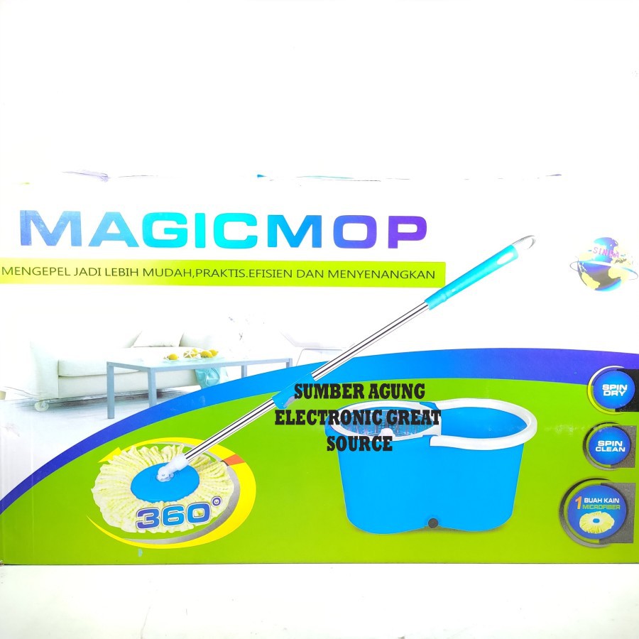 Magic Mop KJ6138 SINDA Pengepel Lantai Peras Otomatis Bahan Plastik