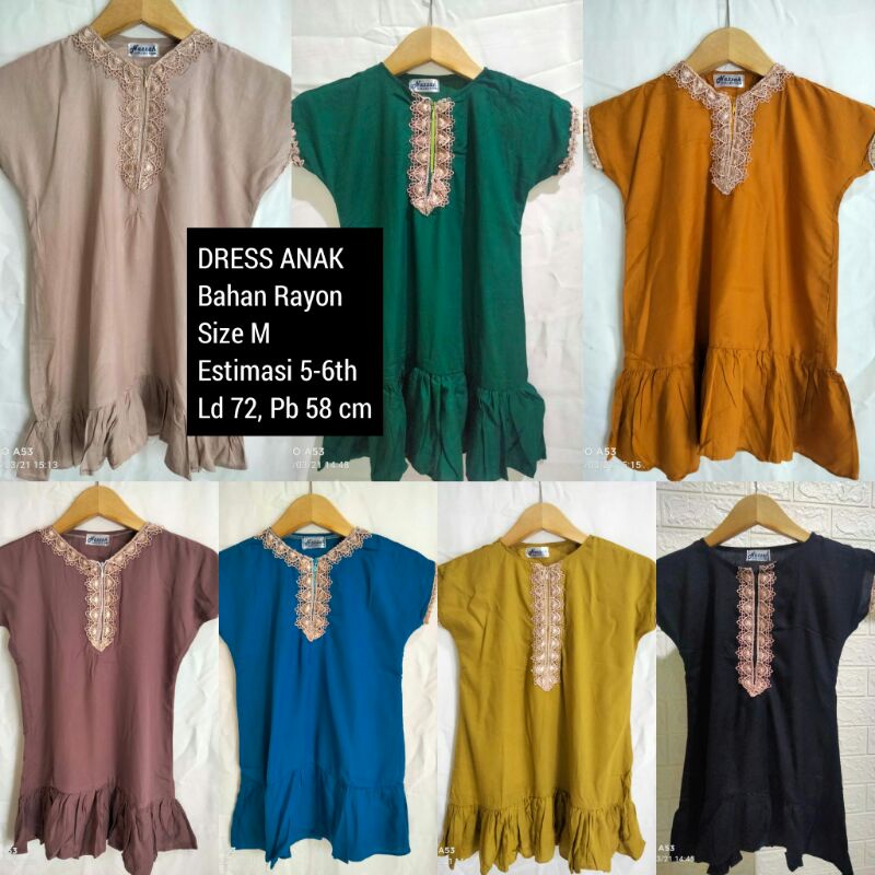 DRESS ANAK/DRESS ANAK RAYON/DRESS ANAK VIRAL/DRESS ANAK RENDA/DRESS ANAK POLOS/DRESS ANAK RUFFLE