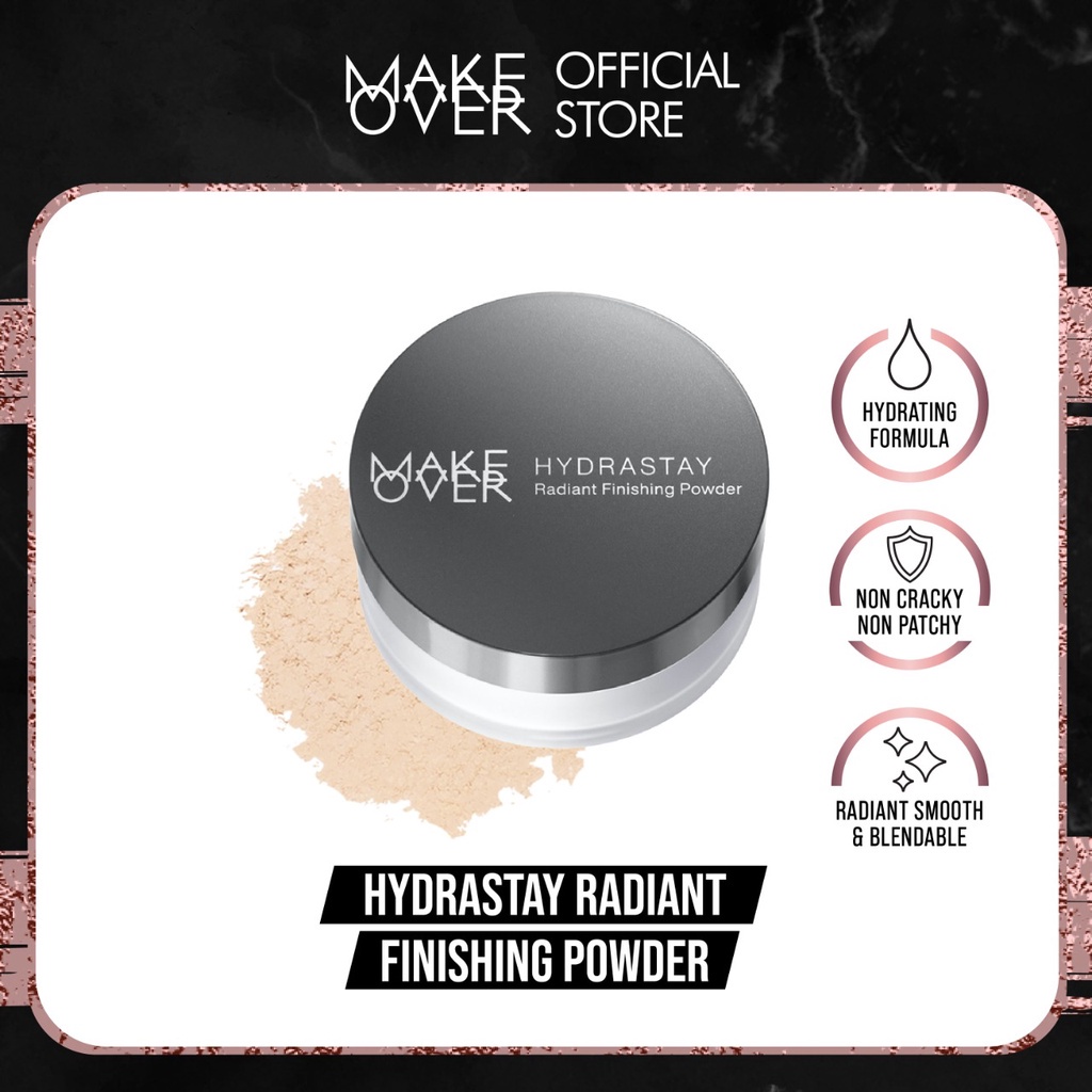 MAKE OVER Hydrastay Radiant Finishing Powder 8 gr - Bedak Tabur