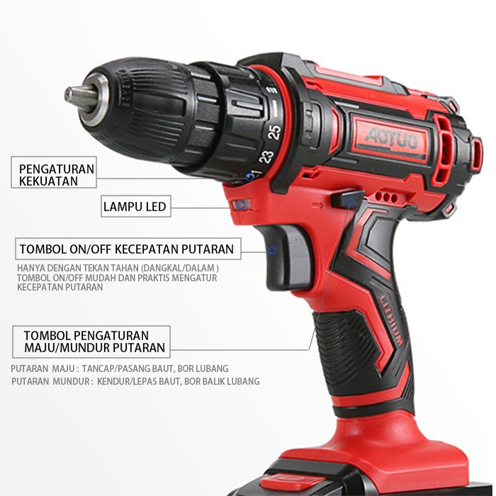 Mesin Bor Cordless / Bor Baterai / MESIN BOR TANGAN OBENG ELEKTRONIK CAS BATERAI ALTOLITHIUM / Mesin Bor / Mesin Bor Baterai / Bor Tanpa Kabel / Mesin Bor Baterai Cordless Drill Bor Batere 36VF SUNC TOOLS / Mesin Bor Baterai 36v, Cordless 10mm Fullset