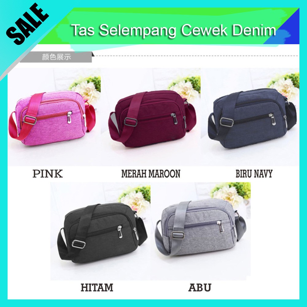 Tas Selempang Wanita Denim Bodypack Bag Tas Pungung Tas Slempang Tas Selempang Shoulder Bags Murah