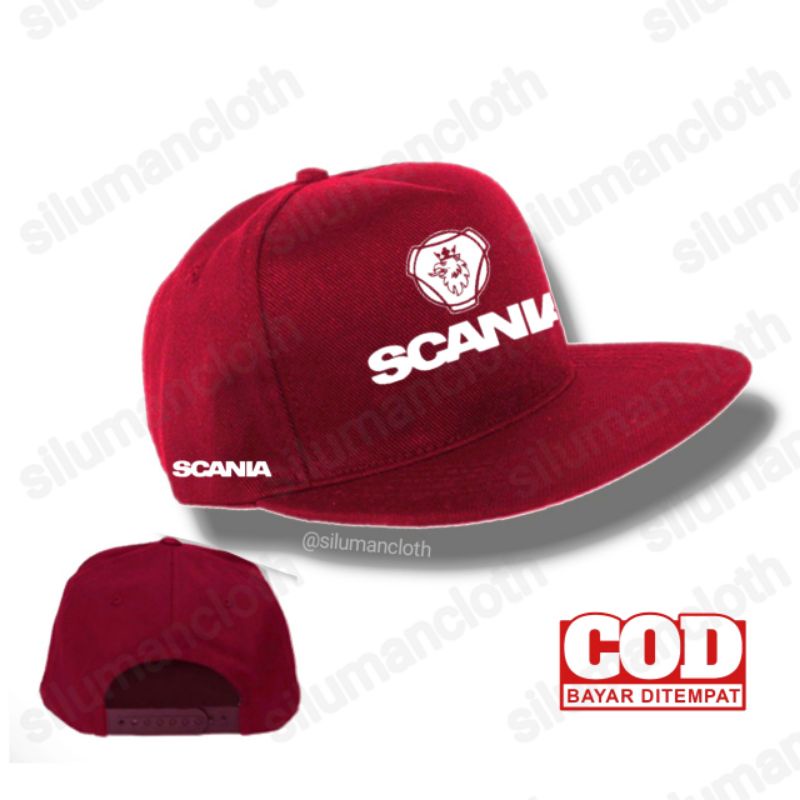 Topi Snapback Scania White Logo