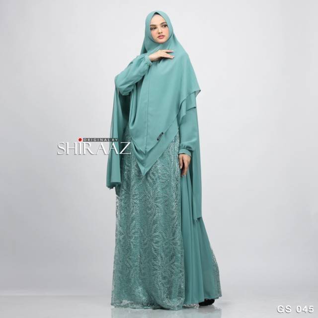 Gamis brukat / gamis lebaran premium by shiraaz