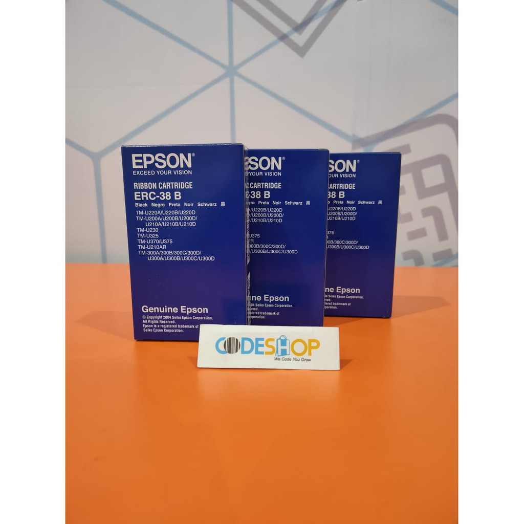 CARTRIDGE EPSON ERC 38 BLACK ORI PITA ATAU RIBBON