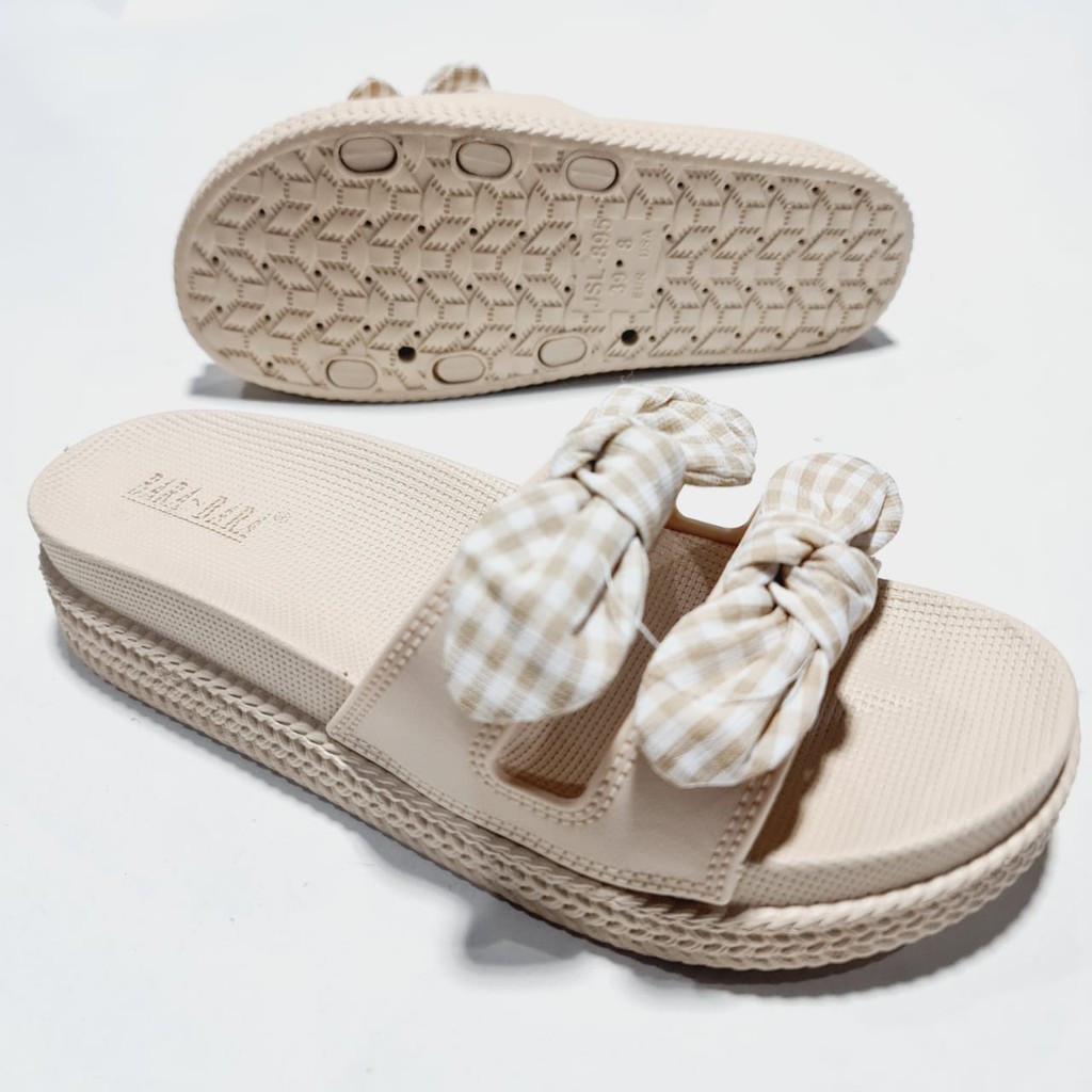 BARA BARA ORIGINAL jelly sandal karet empuk murah wanita import pita kain cewek barabara JSL895L-B2PK18