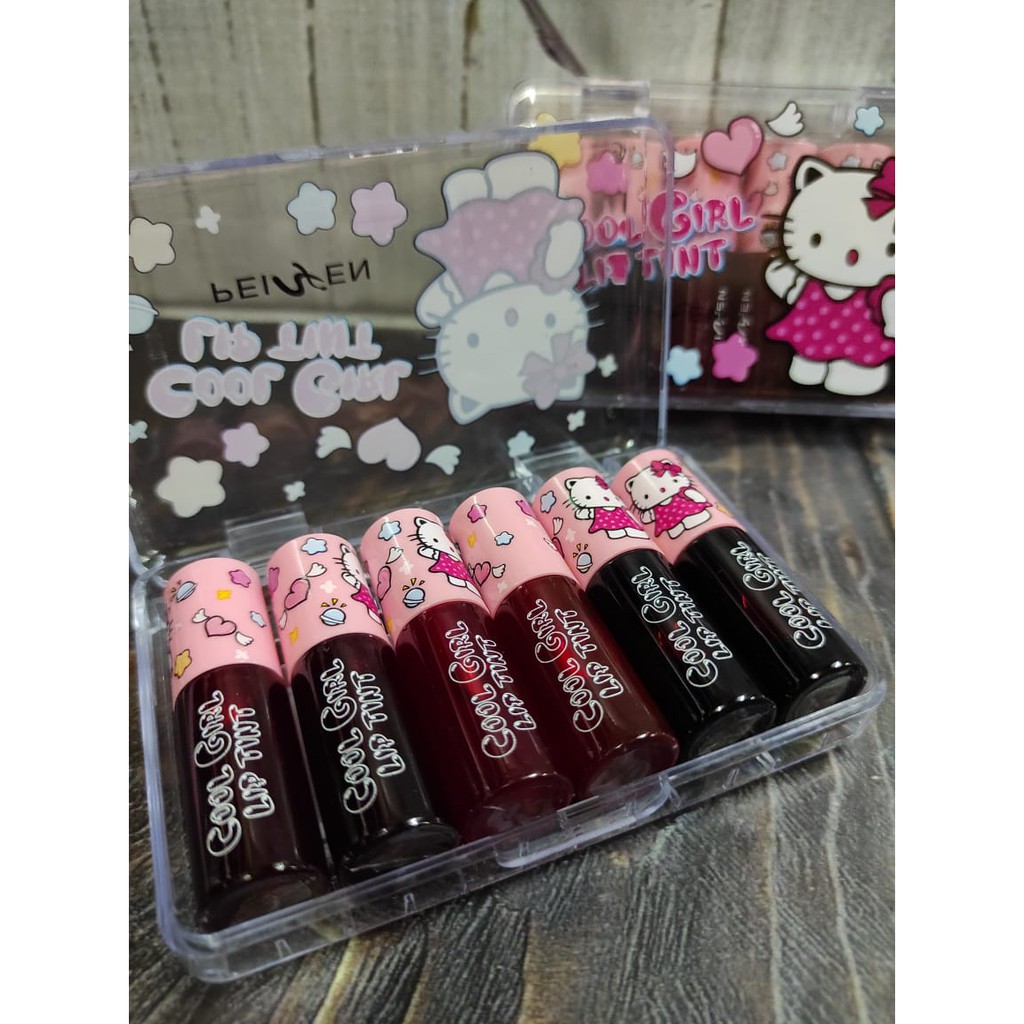 PROMO HARGA  LIP TINT/WATER TINT PNF / PEIYEN RILAKKUMA/HELLO KITTY box