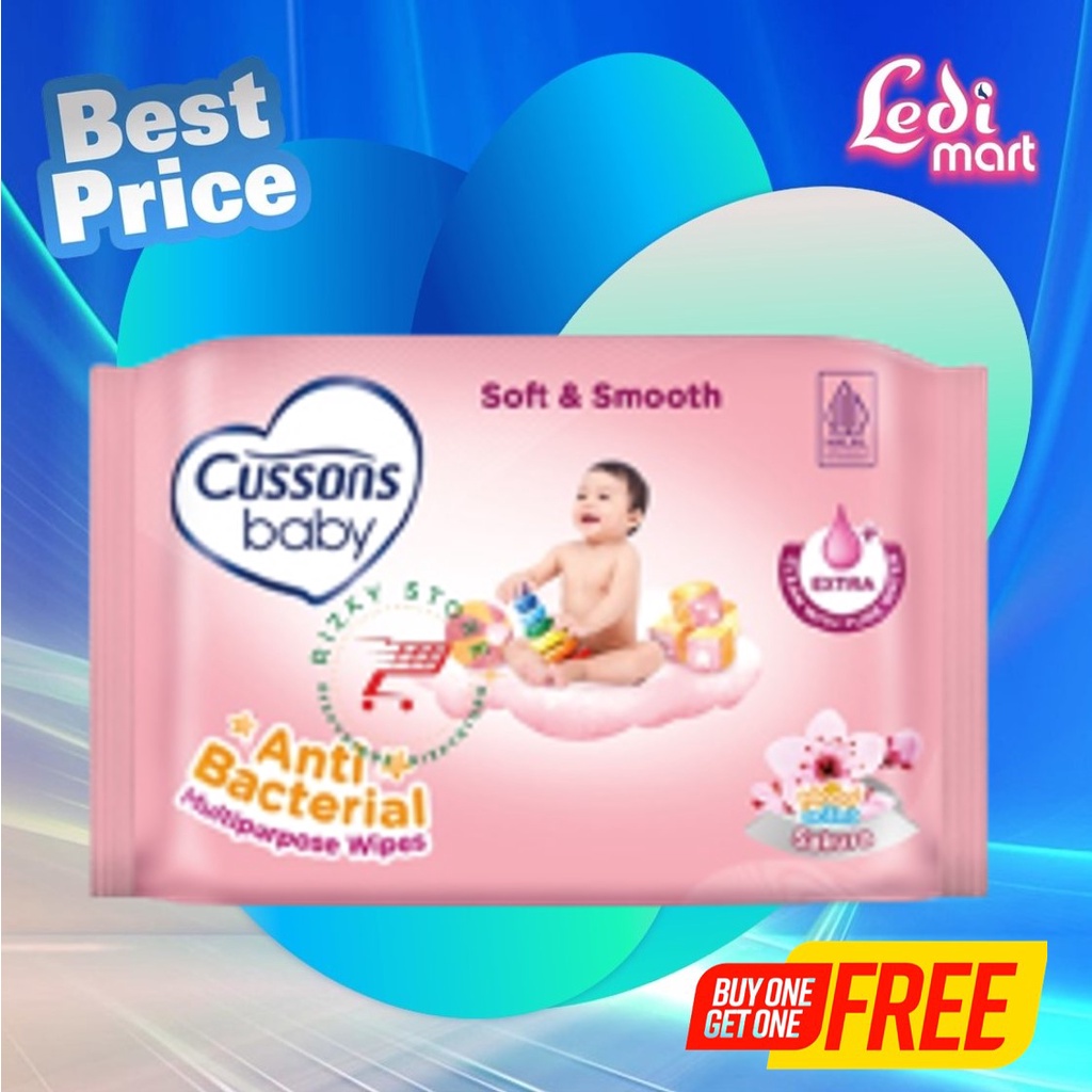 ORIGINAL Cussons Baby Wipes 50's (BUY 1 GET 1 FREE) / Cussons Wipes / Tissue Bayi / LEDI MART