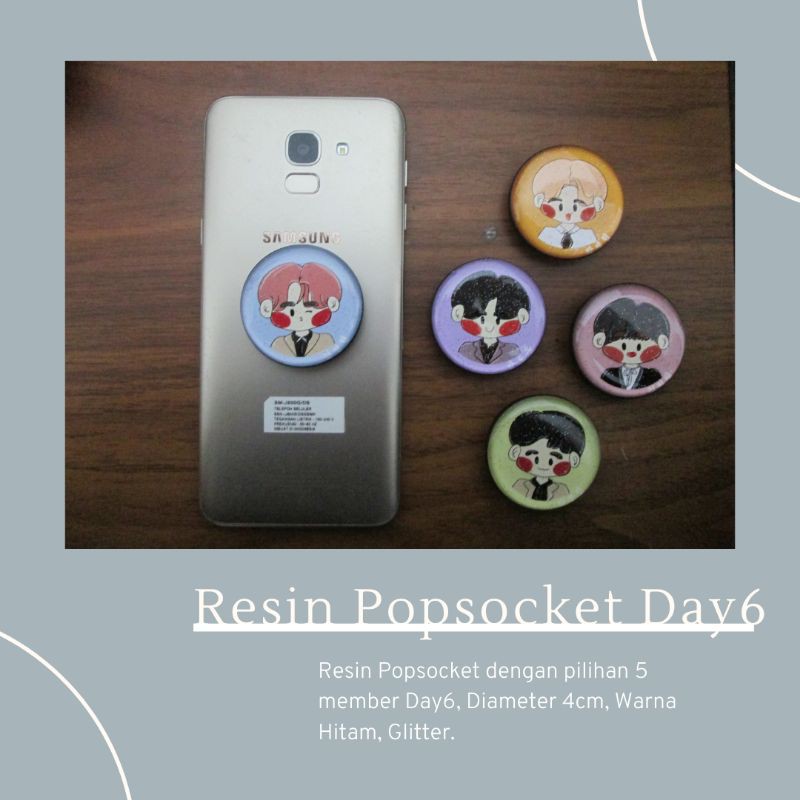 Popsocket resin glitter / griptok resin glitter DAY6 ver.