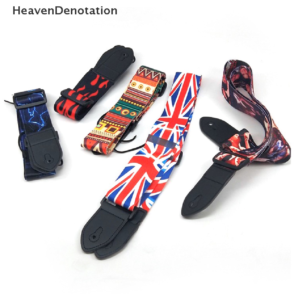 (Heavendenotation) Strap Nilon Aneka Warna Untuk Gitar Akustik / Elektrik / Bass