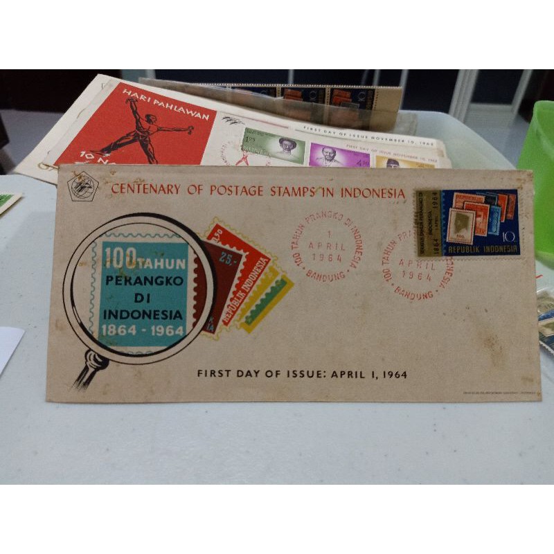 

Perangko / Amplop Centenary of Postage Stamp in Indonesia 100 Tahun Perangko di Indonesia
