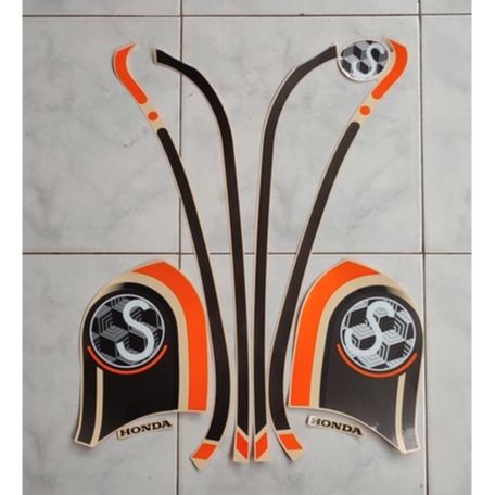 STIKER STICKER STRIPING LIS LES BODY POLET MOTOR  SCOOPY FASHION 2021 CREAM