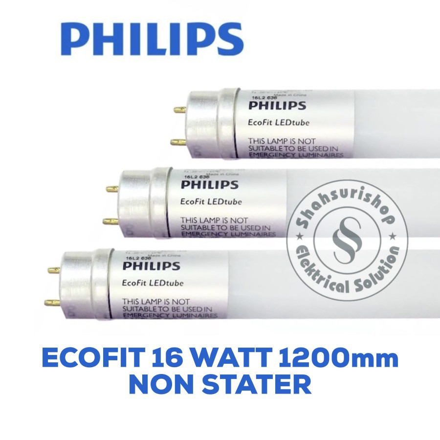 LAMPU T8 ECOFIT INDUSTRY LED TUBE 16W 16 W WATT 1200mm TANPA STATER