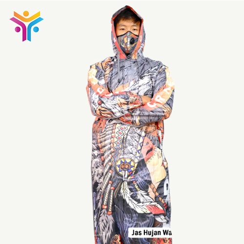 Mantel Jas Hujan Anti Air Printing Pria Wanita BIG Size Unisex Parasut Premium Tebal Murah Original Bisa Costum Desain Suka Suka