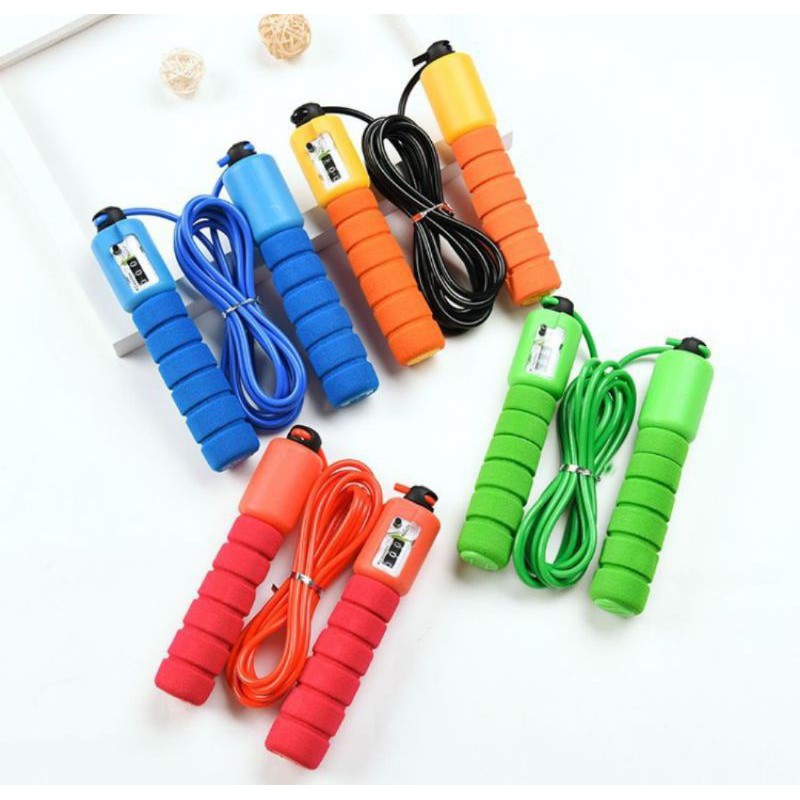 JUMP ROPE SKIPING SOFT HANDLE WITH COUNTER / TALI LOMPAT SKIPPING ALAT HITUNG/ OLAHRAGA