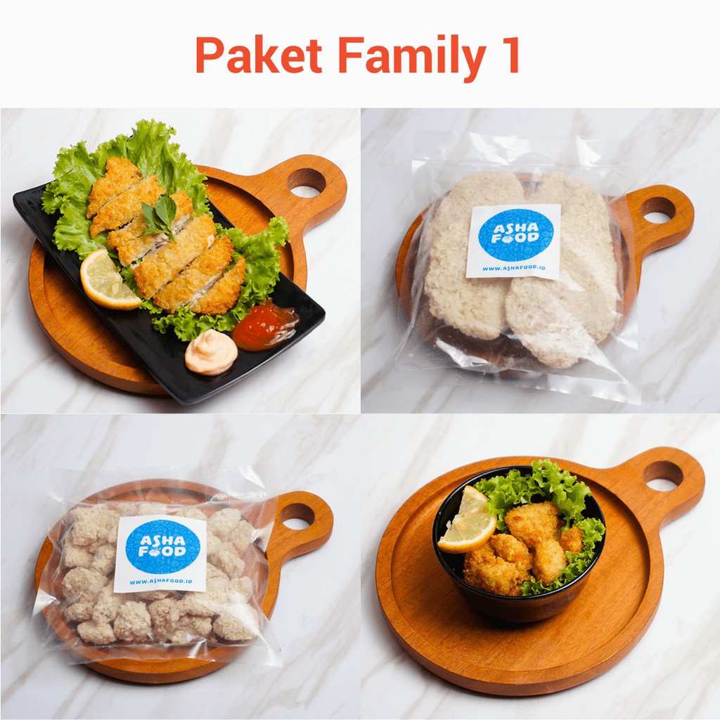 

[PO] Paket Family 1 Asha Food, Hemat 10Ribu (Chicken Katsu 2 Pack, Chicken Popcorn 2 Pack)
