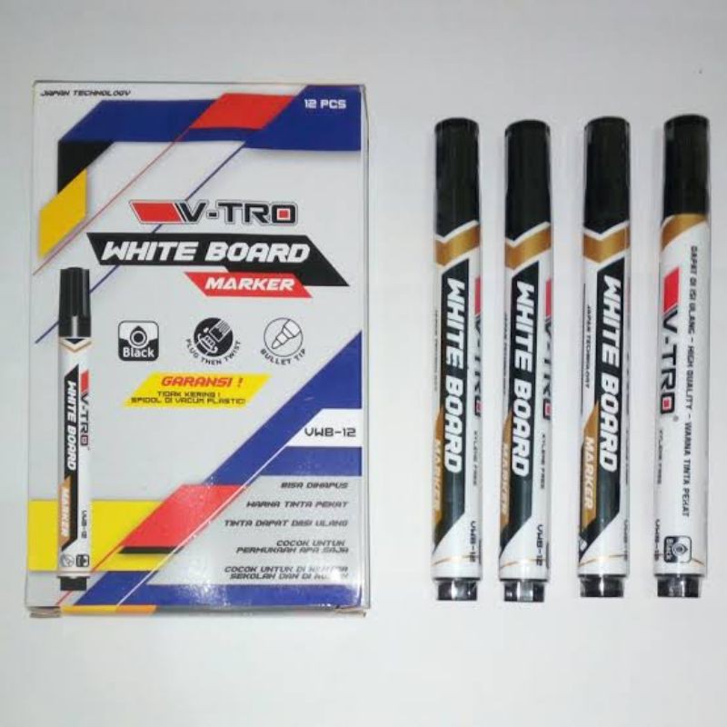 

Spidol Whiteboard V-Tro Hitam