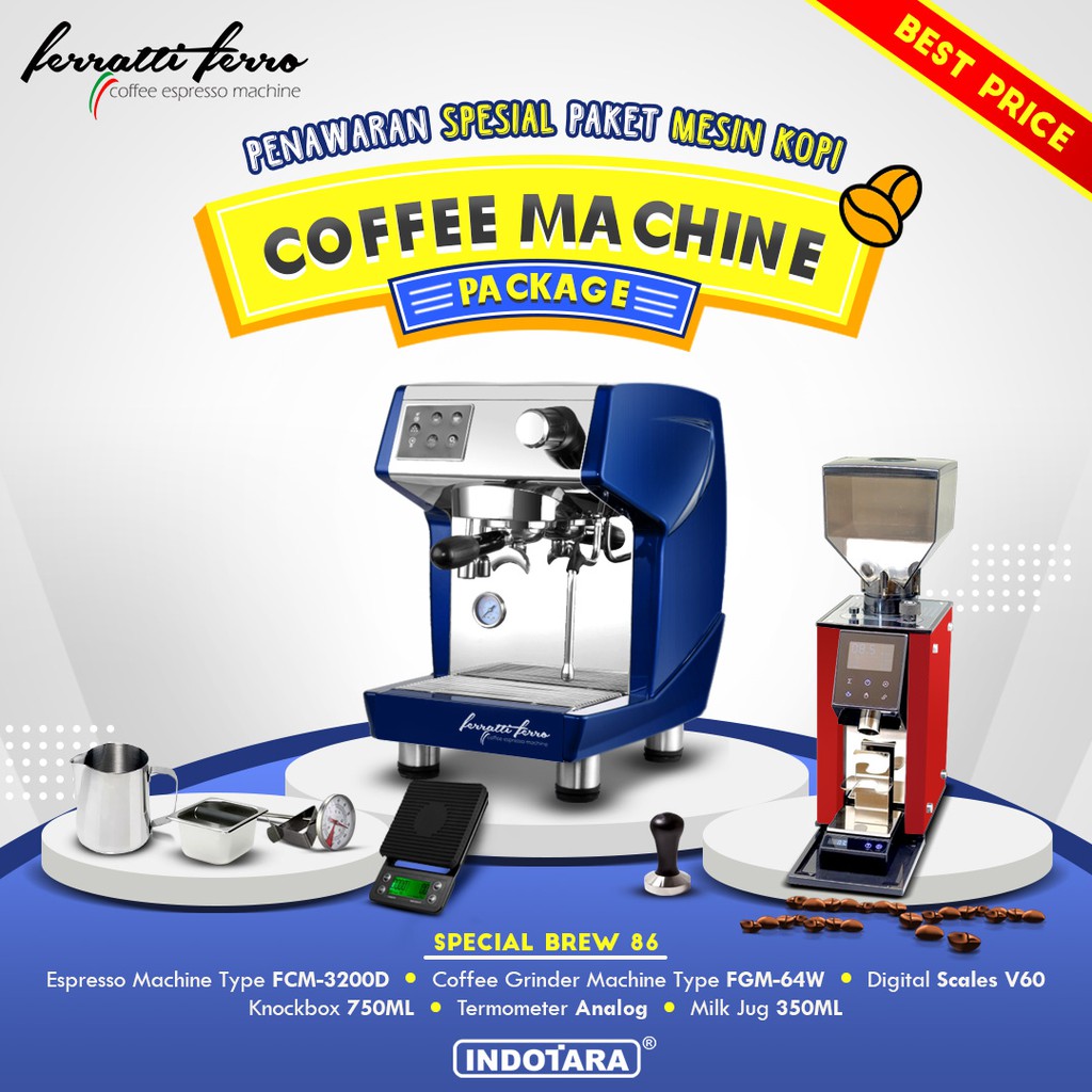 Paket mesin kopi Espresso Special Brew 84 - 85 - 86