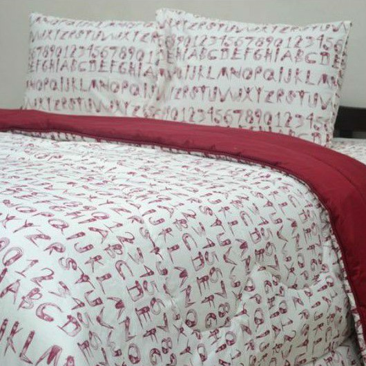 Sprei / Sepre Alphabet merah