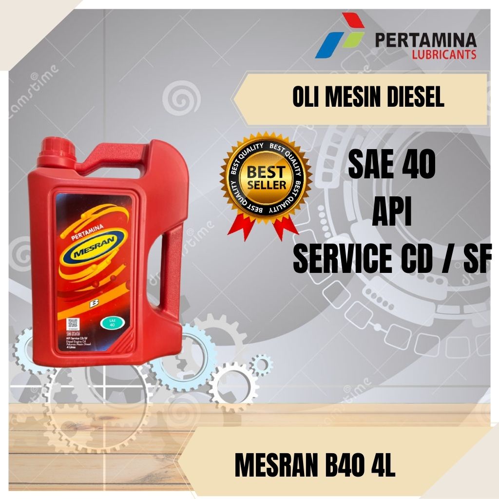 OLI MESIN MOBIL MESRAN B40 4L SAE40 4L 4 LITER B40 DIESEL ORIGINAL