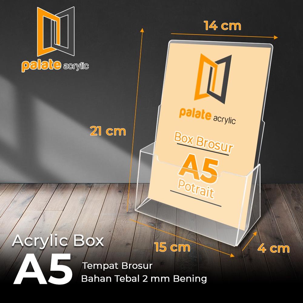 

➺Ready➺ REI7S RAK / TEMPAT BROSUR BROCHURE ACRYLIC / AKRILIK BROSUR BOX A5 J95 Terlaku.