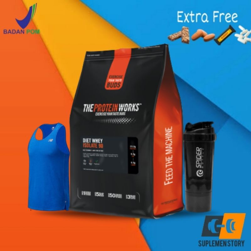 THE PROTEIN WORKS DIET WHEY 90 2KG 2000 GR WHEY PROTEIN ISOLATE