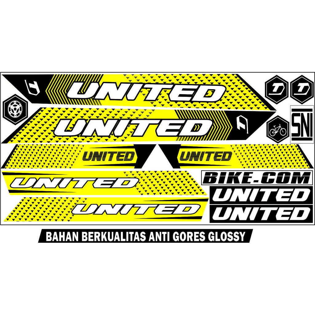 STRIPING-BIKE SEPEDA STIKER UNITED