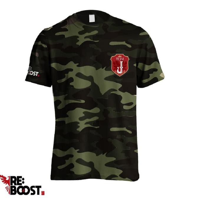 Jkt48 Re:Boost Team J Camo T-Shirt - Hijau, L .Aruansy.Olshop