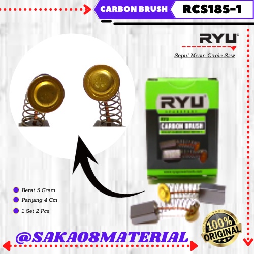 Ryu Carbon Brush Mesin Circular Saw Tipe RCS185-1 Original Terbaru Sepul Circle Arang CB Circle Spul