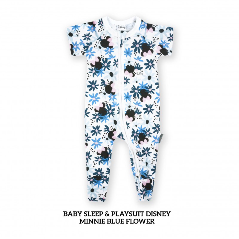 Little Palmerhaus Baby Sleep &amp; Playsuit Minnie Flower Series - LPH-SPSMN