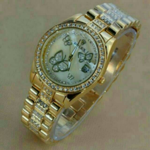 JAM TANGAN ROLEX KUPU-KUPU TGL ON KW SUPER WANITA