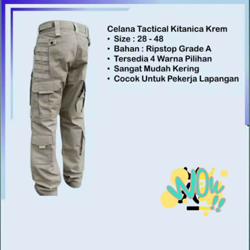 (COD)CELANA PANJANG TACTICAL KITANICA CARGO OUTDOR PREMIUM