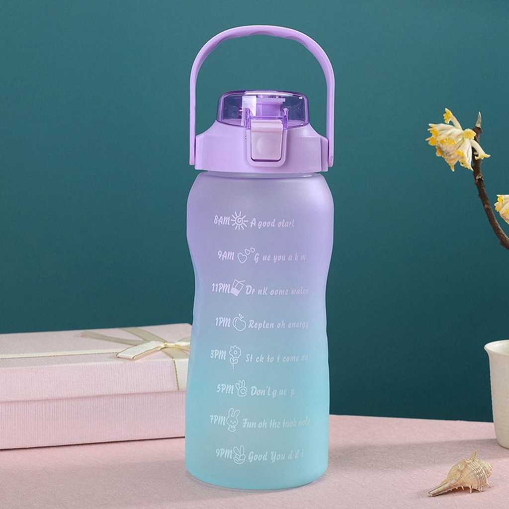 [Elegan] Botol Air Minum 1.5L Hiking Portable Transparan Anti Bocor Kapasitas Besar Botol Minum