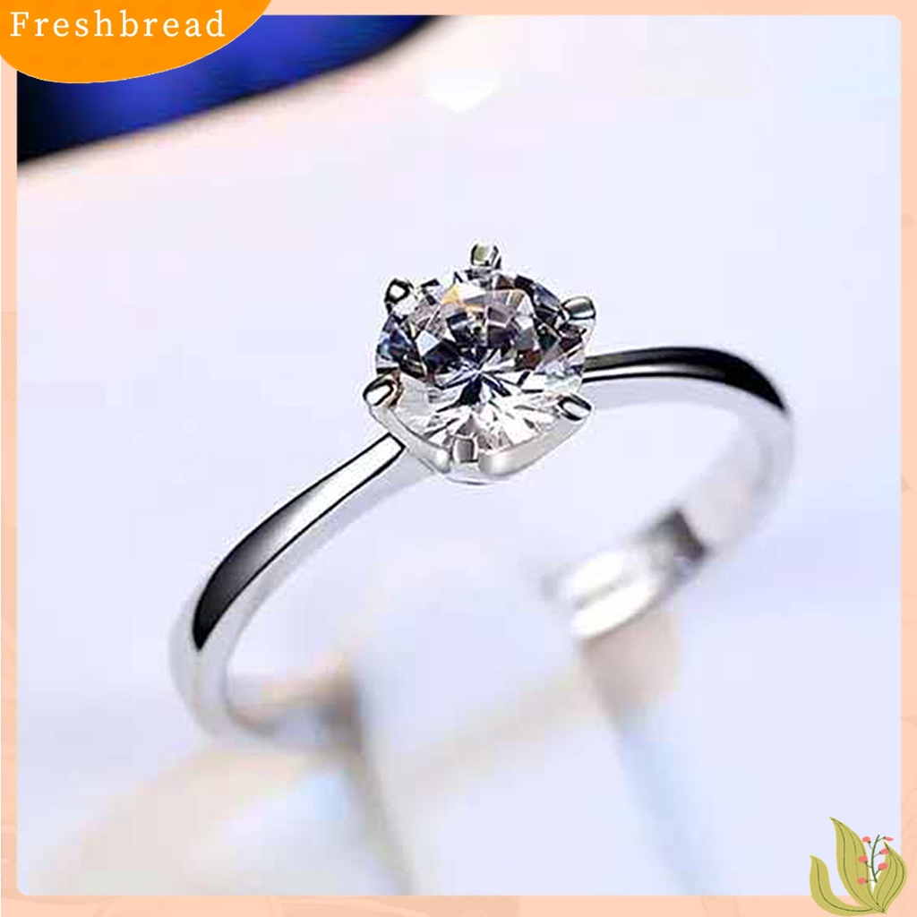 [TERLARIS]Classic Luxury Adjustable Cubic Zircon Couple Engagement Ring Jewelry Accessory for Valentine Day