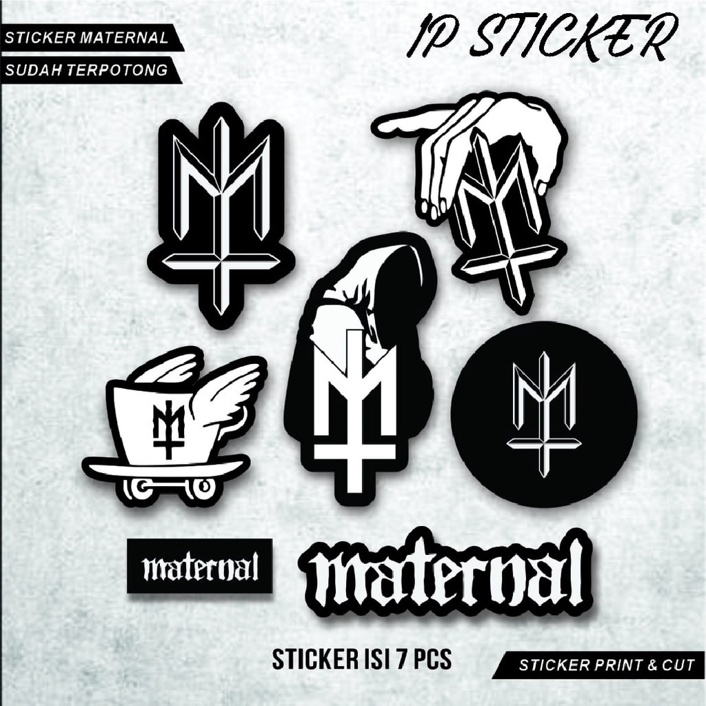 STICKER BRAND MATERNAL DISASTER, STICKER LOGO, STICKER BRAND MATERNAL